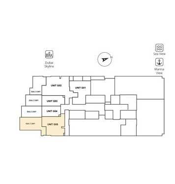 1 Bedroom, Type 1E - Ground Floor - Unit G05, Size 1054.54 sq ft
